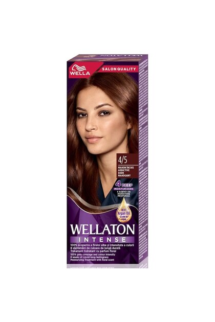 Vopsea de păr permanentă Wellaton, mahon închis 4/5, 110 ml