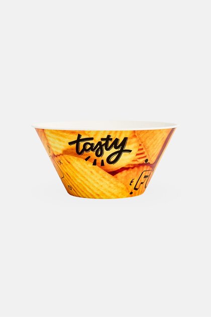Graphic Print Plastic Snacks Bowl, Multicolor