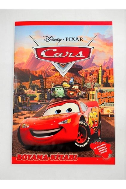 Şimşek Mcqueen Boyama Kitabı Maske Ve Stickerdir.
