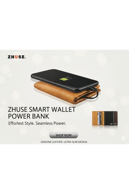 Zhuse Powerbank Cüzdan