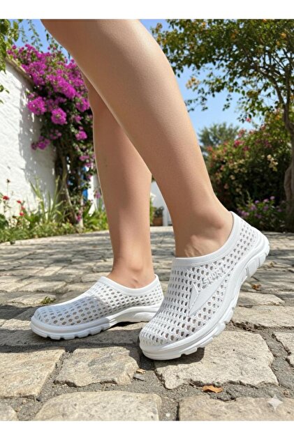 Genel Markalar Delikli Yeezy Foam Runner Unisex Bej Spor Ayakkabı