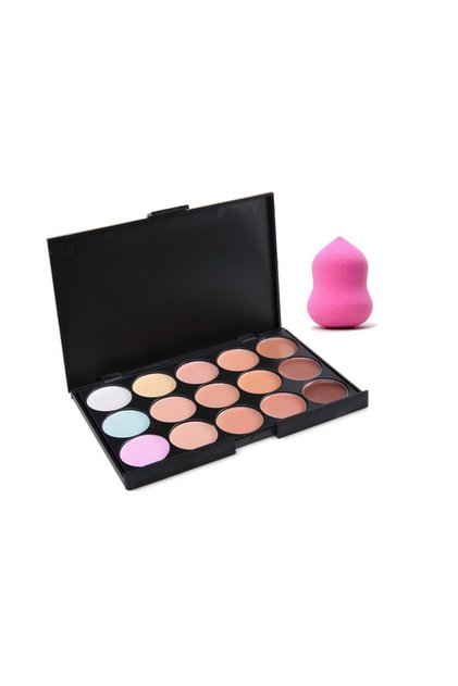 Paletă corectoare 15 culori Fraulein 38 3D Radiance + aplicator burete
