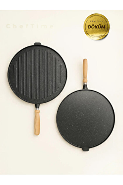 cook&kitchen Cook Kitchen Döküm Granit Bazlama Gözleme(çift