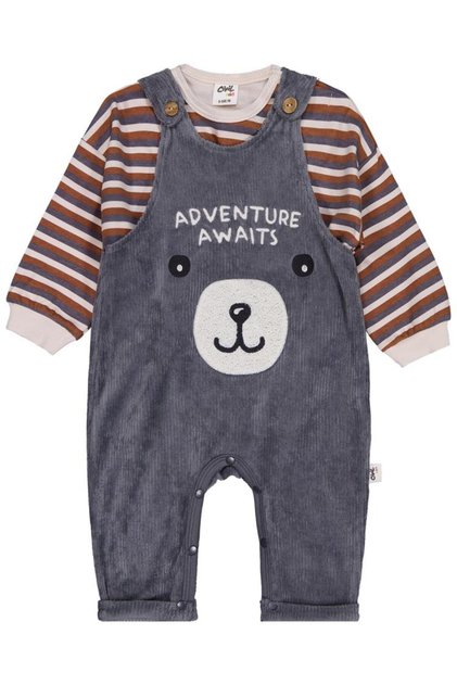 Adventure Awaits Embroidered Bodysuit 6-18 Months Slopet - Gray 9-12 Months