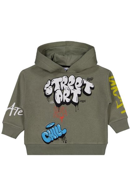 Street Art Printed 2-5 Years Old Sweatshirt - Khaki