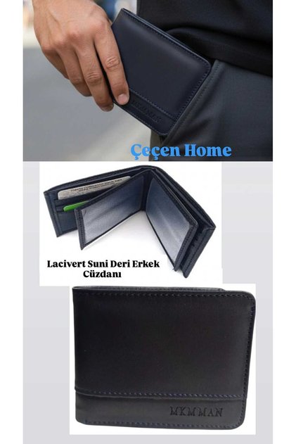 Men's Wallet with Faux Leather Card Holder, Card Holder Snap Coin Wallet 11 cm