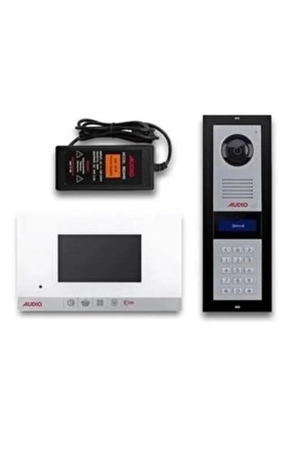 Dijital şifreli kameralı panel +7 inç görüntülü şube + 60 W güç kaynağ villa seti