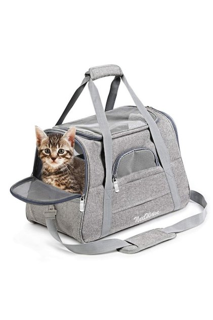 Geanta transport animale mici NextWave®, panza rezistenta cu covoras, baza intarita, 44x28x25 cm