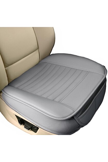 Husă pentru scaun auto, universală 53x53 cm, piele PU, antiderapantă, buzunar de depozitare, gri