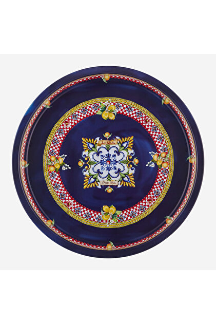 CHIARA ALESSI La Felicita Lacivert Metal Tepsi 34 Cm - Fiyatı