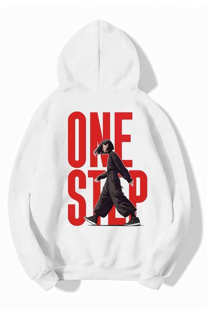 Oversized 3 Thread Fleece-Lined K Hooded Battal Large Size Sweatshirt