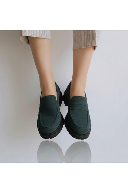 Laura Women's Suede Loafer Lyra Green