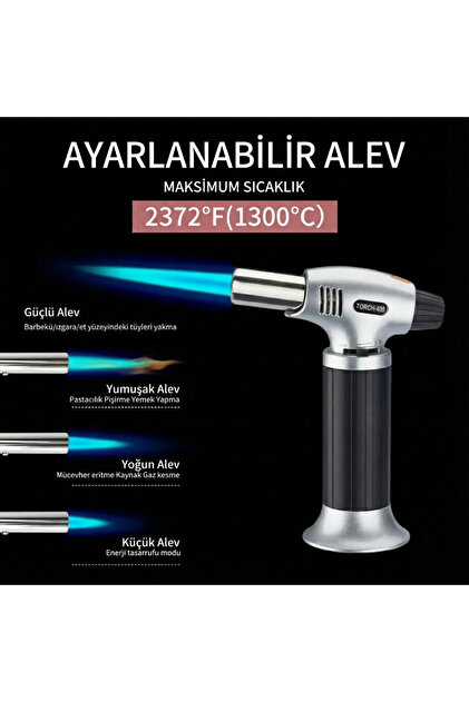 farissu Goldorion OR-400 Gazlı Torch Pürmüz Çakmak - Mangal ve