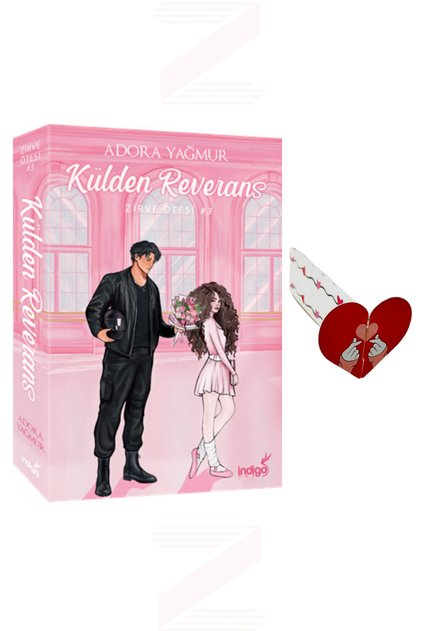 Külden Reverans (Cardboard Cover) Special Design Heart Bookmark Gift