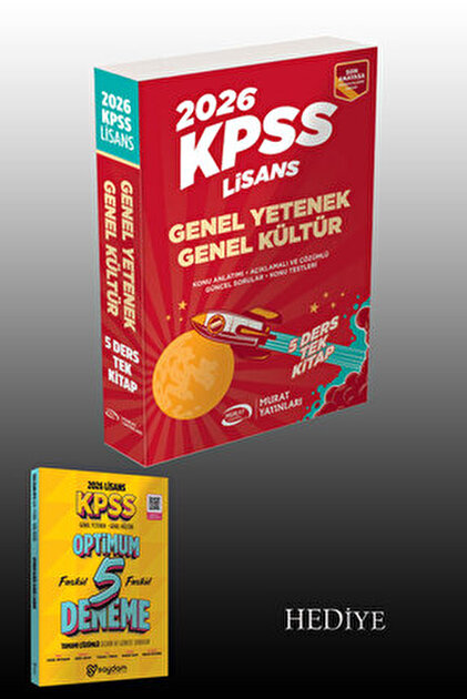 Murat Yayınları 2026 KPSS Lisans- Genel Yetenek - Genel Kültür Tek