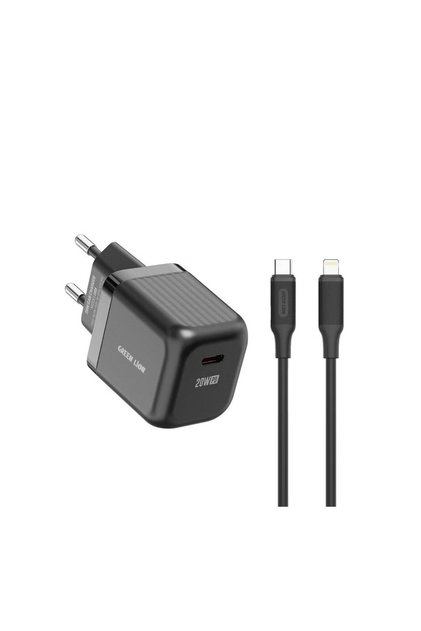 Ultra Compact GaN 20W PD Wall Charger EU Pin with USB-C to Lightning Cable