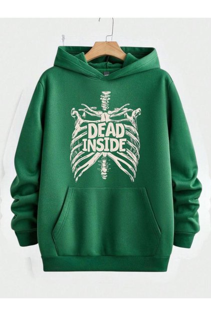 New Season Printed 3 Yarn Cotton Hooded Sweatshirt