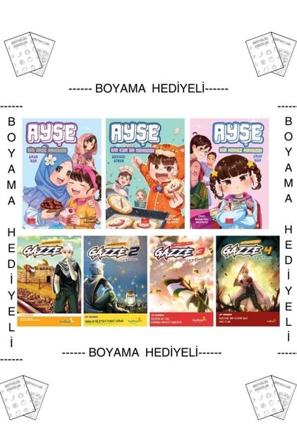Boyamalı (7) Gazze Bir Direniş Çizgi Romanı 1 2 3 4 Ayşe Bir Namaz Oruç Kuran Mangası