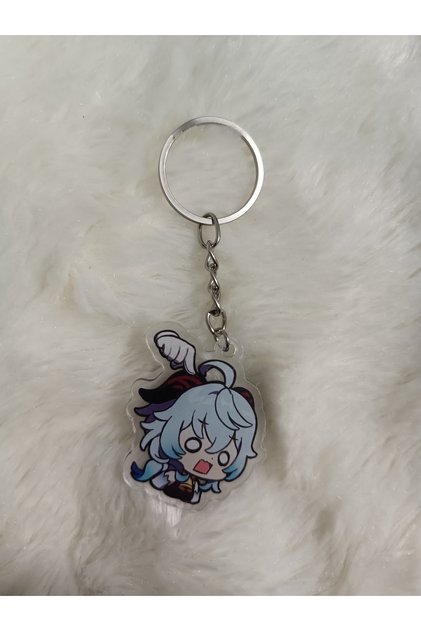 Genshin Ganyu Acrylic Anime Keychain Bag Ornament (4 cm)