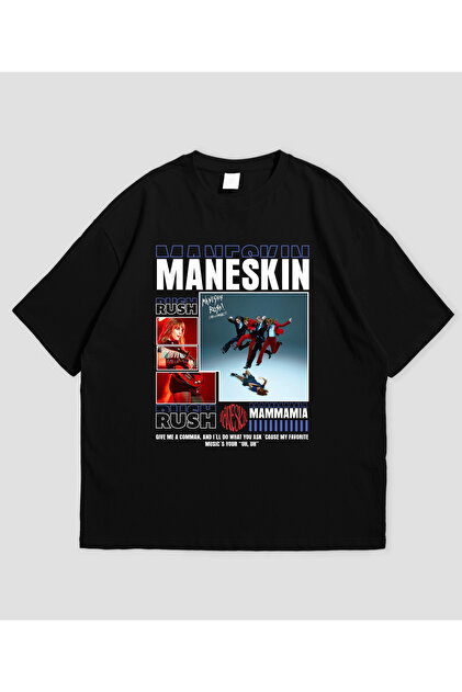 SVART WEAR Maneskin Baskılı Oversize Unisex T-Shirt - Fiyatı