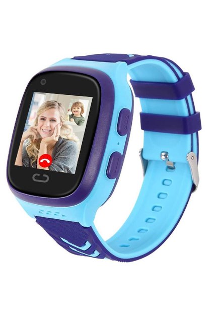 4G Kids Smart Watch with GPS Tracker, Video Call, SOS, Voice Chat, Camera (Blue)