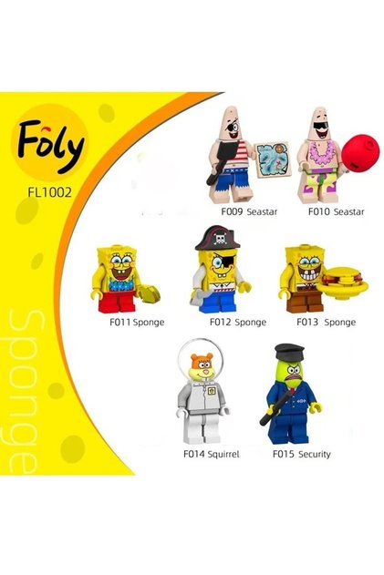 7Pcs Spongebob Building Blocks Brikss