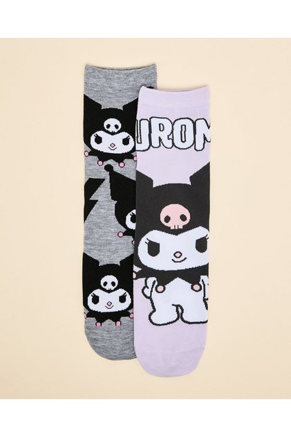 2 Pack Kuromi Print Ankle Socks
