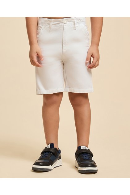 Solid Shorts With Button Closure