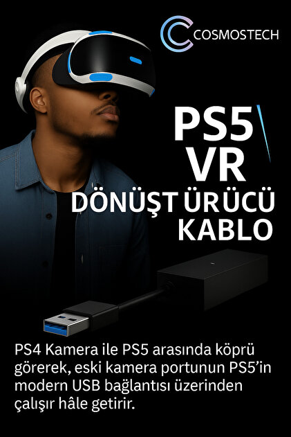 cosmostech Ps5 Vr Adaptör – Ps4 Sanal Gerçeklik Gözlüğü Vr Kamera