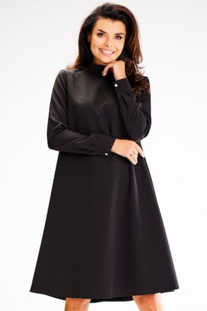Rochie de damă, poliester, A599 - Negru