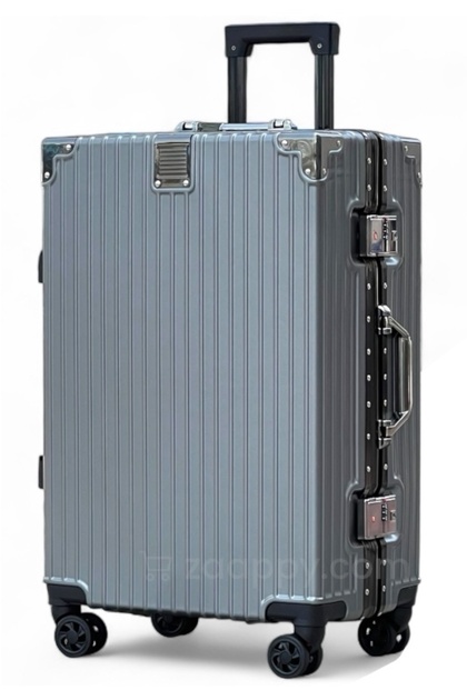Aluminum Frame Luggage, Silent Spinner Wheels, Zipperless Hard Shell, Secured Lock, Suitcase