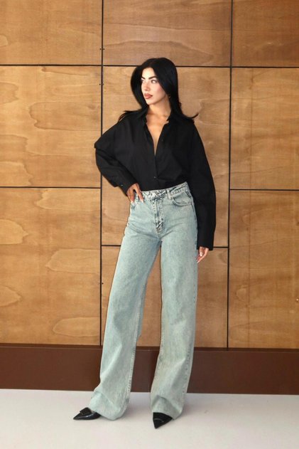 7937 Wide Leg Women's Jean Trousers