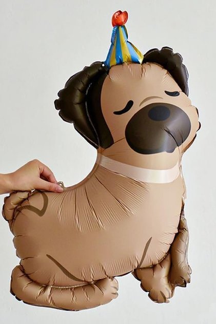 Retro Dog Balloon Happy Birthday Boy Girl Party Decoration Pet Theme Party Decoration