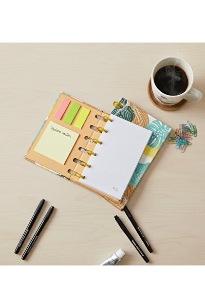 XOOX Notebook Sert Kapaklı A6 Ebat Postitli
