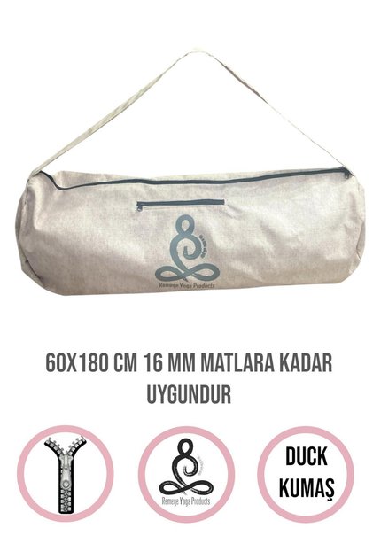 Mat Taşıma Çantası Yoga Fitness Silindir Antrenman Çantası + 2 Adet Mat Toplama Lastiği