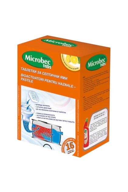 Microbec ULTRA - Tablete pentru tratarea foselor septice 16 x 20 g (Bros)