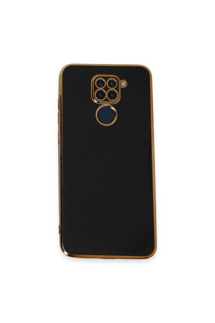 Redmi Note 9 Kılıf Parlak Soft Yüzeyli Kamera Korumalı Altın Kenarlı Kapak