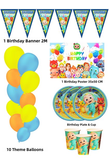 Cococmelon Coco 32-Person Birthday Party Supplies Decorations
