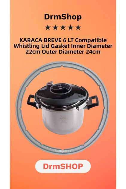 Drmshop Karaca Breve 6 Lt Compatible Pressure Cooker Rubber Inner 22cm Outer 24cm
