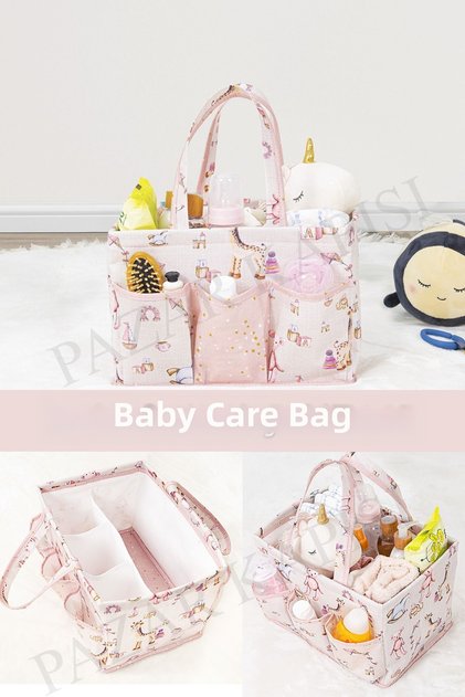 Baby Baby Care Bag Multi-Pocket Organizer Pink