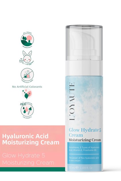 Moisturizing Cream Containing 5 Different Hyaluronic Acids Glow Hydrate 5 Moisturizing Cream 50 ml