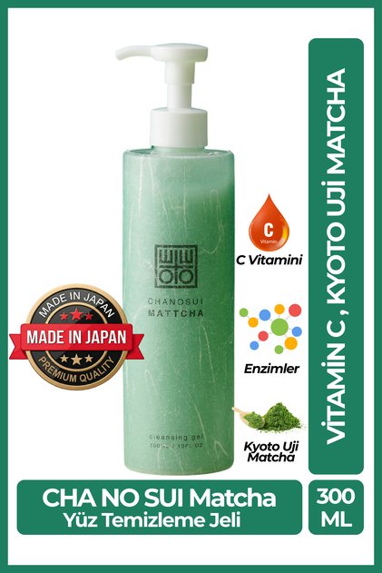 ChaNoSui Japon Matcha Özlü C Vitaminli Gözenek Sıkılaştırıcı Cilt Tonu Eşitleyici Yüz Temizleme Jeli