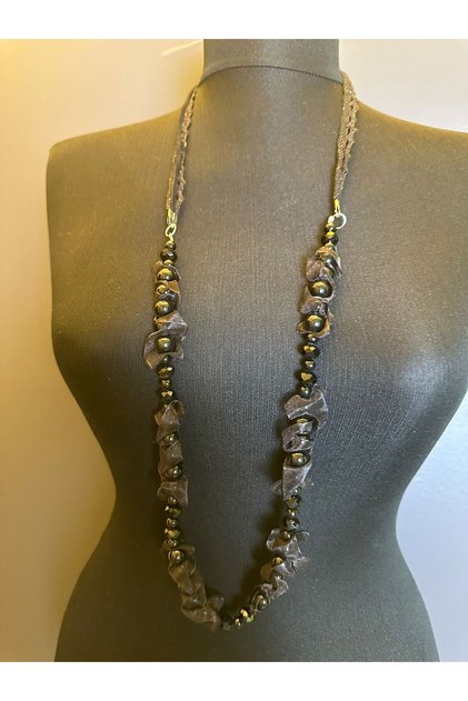 Tulle and Beaded Design Women's Necklace BIOY 48