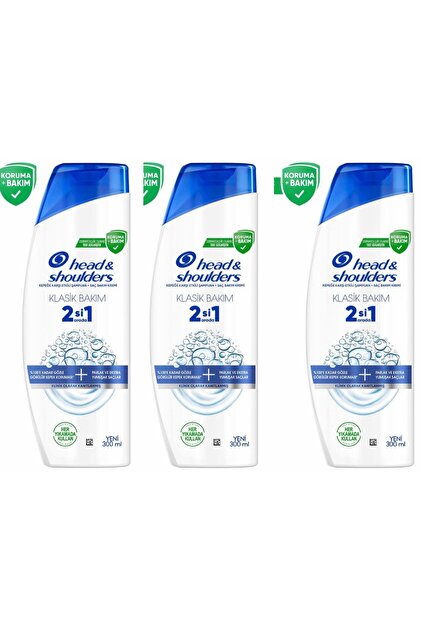 Head & Shoulders 2'si 1 Arada Şampuan Klasik Bakım X 3 Adet