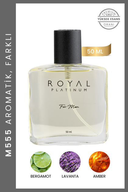 Royal Platinum M555 Erkek Parfüm Bergamot Lavanta Amber Ferah