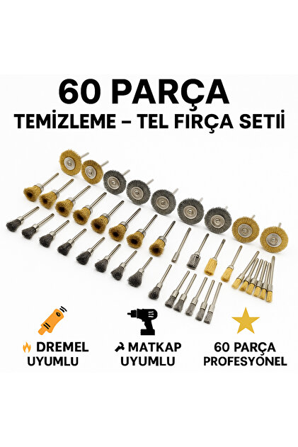 SENBANG 60 Parça Tel Fırça ve Temizleme Seti | Dremel & Matkap