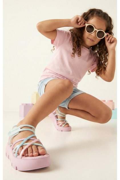 New Model Special Design Wedge Heel Lilac Orthopedic Sole Flexible Girls' Sandals Slippers