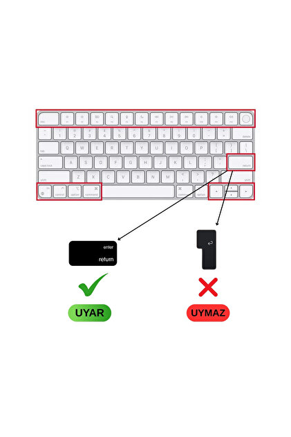 Mcstorey iMac Magic Keyboard-3 Kılıf Klavye Koruyucu Ingilizce