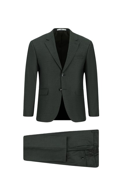6 Drop Regular Fit Standard Cut Patterned Elastic Waist Suit