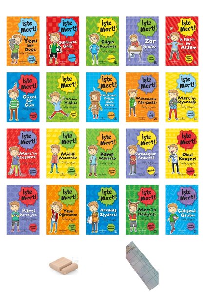 2. Sınıf ve 3. Sınıf İşte Mert ! Kazanımlar ve Karakter Gelişimi Seti -20 Kitap Hikaye+Tablet Standı